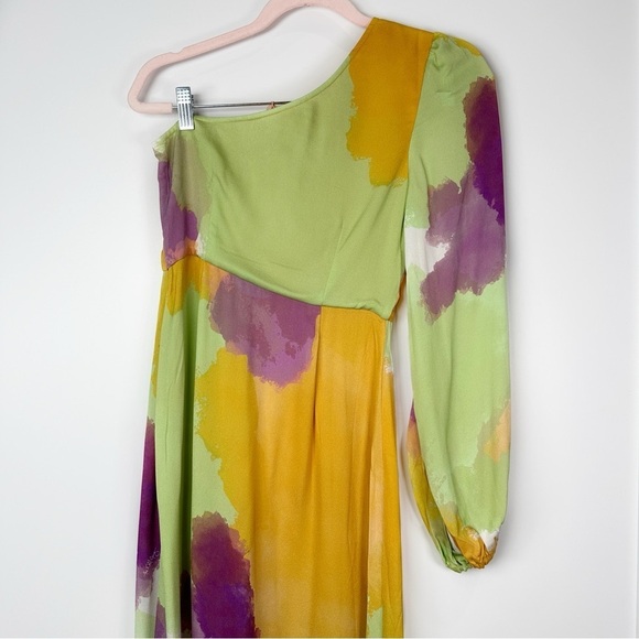 NEW The Wolf Gang Pacifica One Shoulder Maxi Dress in Arte Print Size S - Picture 12 of 17